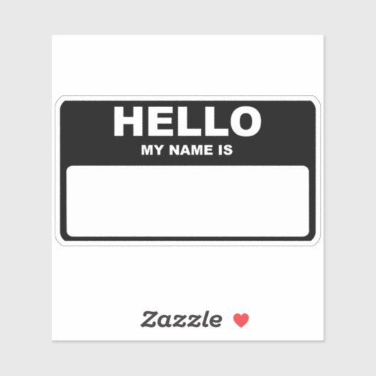 hallo mijn naam is sticker (Vel)