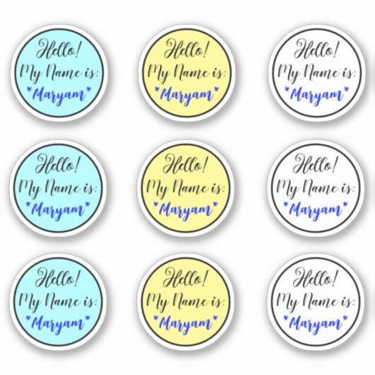 Hallo Mijn naam is Stickers (Casual Label labels) (Voorkant)