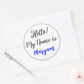 Hallo Mijn Naam Is Stickers (Witte Kleur) (Envelop)