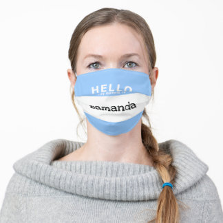 hallo mijn naam is stoffen mondmasker