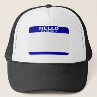 hallo, mijn naam is... trucker pet