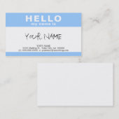 hallo mijn naam is : visitekaartje (Voorkant / Achterkant)