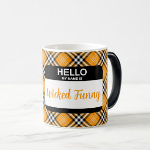 hallo mijn naam is Wied Funny Nametag Oranje Herfs Magische Mok