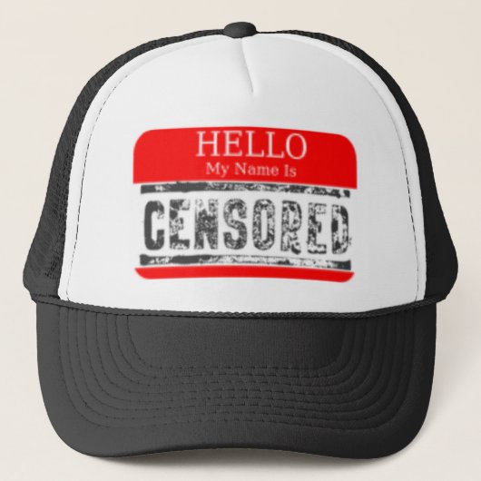 Hallo Mijn naam wordt gecensureerd Trucker Pet (Voorkant)