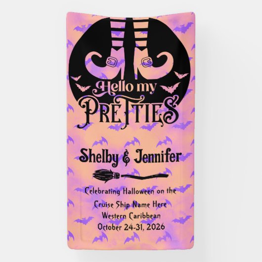 Hallo Mijn Pretties Halloween Cruise Door Spandoek (Verticaal)