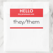 HALLO Mijn voornaamwoorden zijn ze/hen Sticker (Tas)