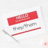 HALLO Mijn voornaamwoorden zijn ze/hen Sticker (Envelop)