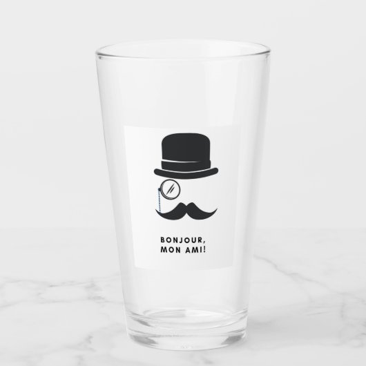 hallo mijn vriend! Bonjour, mon ami!!! Glas (Voorkant)