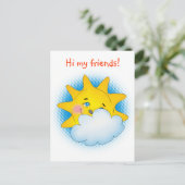 Hallo mijn vrienden! - SJABLOON BRIEFKAART (Staand voorkant)