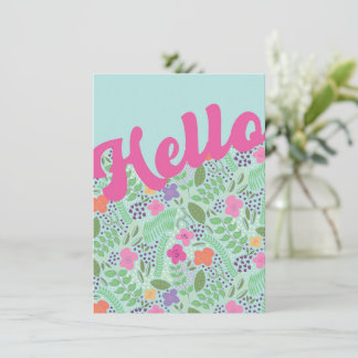 Hallo Millefleur gestileerde bloemen Kaart
