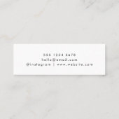 Hallo Minimaal Mini Visitekaartje (Achterkant)