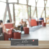 Hallo Minimaal modern script Bureau Naambordje