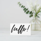 Hallo Minimaal Visitekaartje (Staand voorkant)