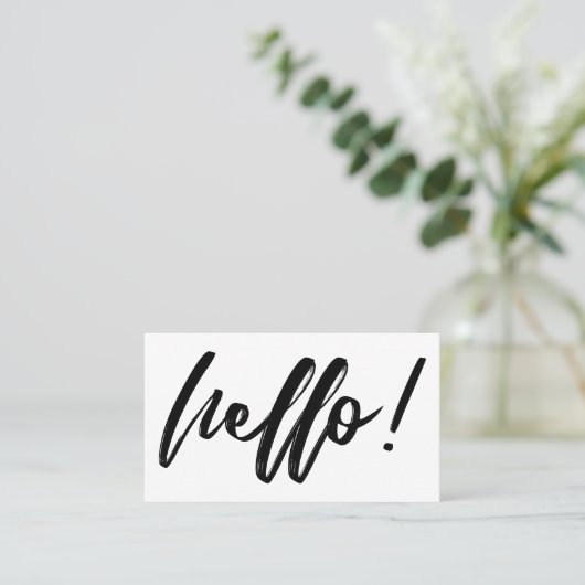 Hallo Minimaal Visitekaartje (Staand voorkant)