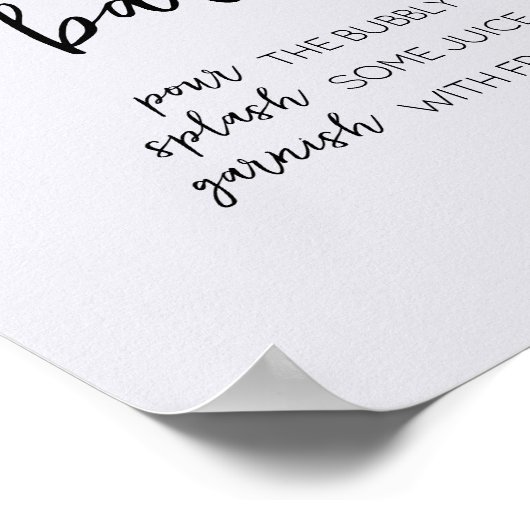 Hallo Minimalistisch Baby Modern Mom Osa Bar Poster (Hoek)