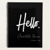 hallo minimalistisch zwart-wit planner (Voorkant)