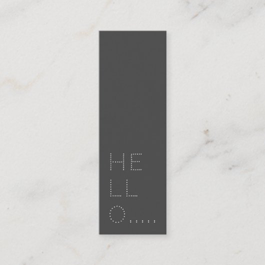 Hallo minimalistische stippen mini visitekaartje (Voorkant)