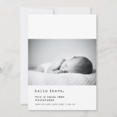 Hallo Minimalistische typemachine Aankondiging (Voorkant)