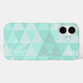 Hallo Mint Linen Pattern iPhone 7 Plus Case-Mate iPhone Case (Achterkant (horizontaal))