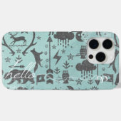 Hallo Mint Linnen Beer Fox Pattern iPhone 6 Plus Case-Mate iPhone Case (Achterkant (horizontaal))