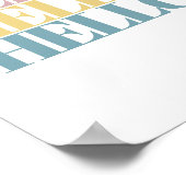 Hallo Modern Bold Kleur Minimalistisch Poster (Hoek)