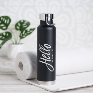 Hallo Modern eenvoudig script met Jouw naam Waterfles