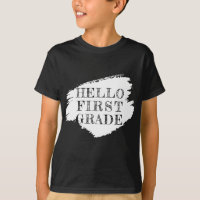 Hallo Modern Eerste Grade Kinder Zwart