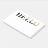 Hallo Modern Elegant Post-it® Notes (Schuin)