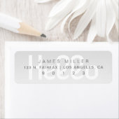 hallo "" Modern grijs wit vervagen Ombre Etiket (Insitu)