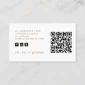 Hallo Modern minimalistisch goud Visitekaartje (Achterkant)