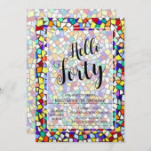 Hallo Modern Mozaïek Kleurrijk Kaart (Voorkant / Achterkant)