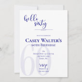 Hallo Modern Navy Blue Kaart (Voorkant)