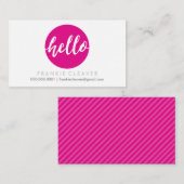 HALLO MODERN SCRIPT Hand getekend vet spot schatti Visitekaartje (Voorkant / Achterkant)