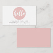 HALLO MODERN SCRIPT met de hand getekende vette vl Visitekaartje (Voorkant / Achterkant)