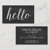 Hallo Moderne krijtbord Visitekaartjes (Voorkant / Achterkant)