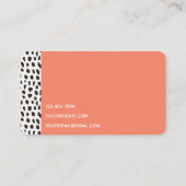 Hallo Moderne perzikvlekken Visitekaartje (Achterkant)