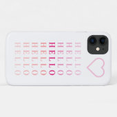 Hallo Moderne typografie Case-Mate iPhone Case (Achterkant (horizontaal))