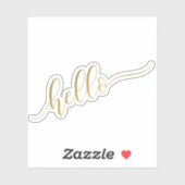 Hallo Moderne typografie Sticker (Vel)