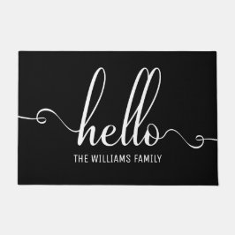 hallo Moderne Typografie White en Black Deurmat