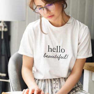 hallo mooi   Modern minimalistisch stijlvol script T-shirt
