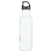 hallo mooi - Modern Roze Roze Roze Aangepast Waterfles (Achterkant)