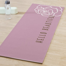 hallo mooi - Modern roze roze roze bloem Yogamat