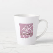 hallo mooi - Moderne Roze Roze Roze Latte Mok (Rechts)
