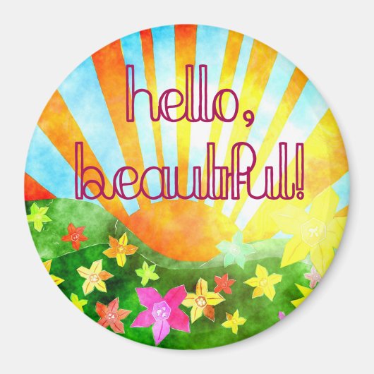 hallo, mooi! Sunny Day Colorful Magnet Magneet (Voorkant)