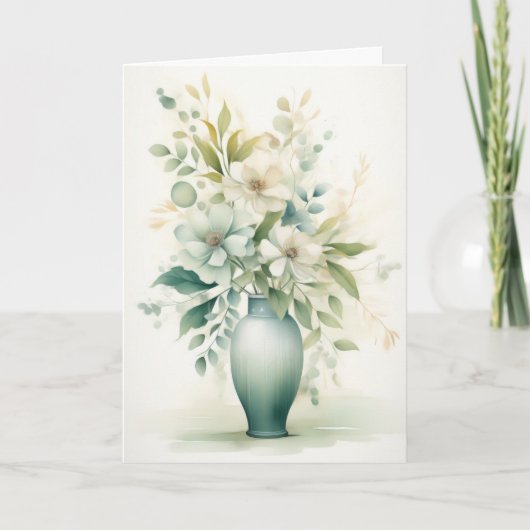 Hallo Mooie bloemen in een vaas Kaart (Voorkant)