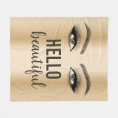 hallo mooie Eyelash Extensions Makeup Artist Fleece Deken (Voorkant (Horizontaal))