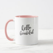 Hallo Mooie Script Quote Coffee Mok (Links)
