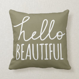 hallo Mooie Typografie Whimsical Girly Kussen