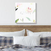 hallo mooie Waterverf Floral Canvas Afdruk (Insitu (Slaapkamer))