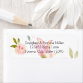 hallo mooie Waterverf Floral Etiket (Insitu)